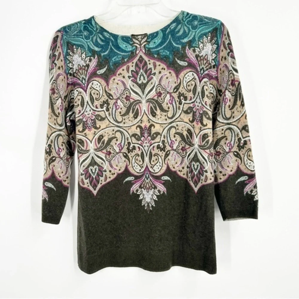 Talbots‎ 100% Cashmere 3/4 Sleeve Sweater Size Small